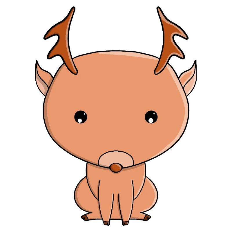 Illustration de dessin animé de renne mignon