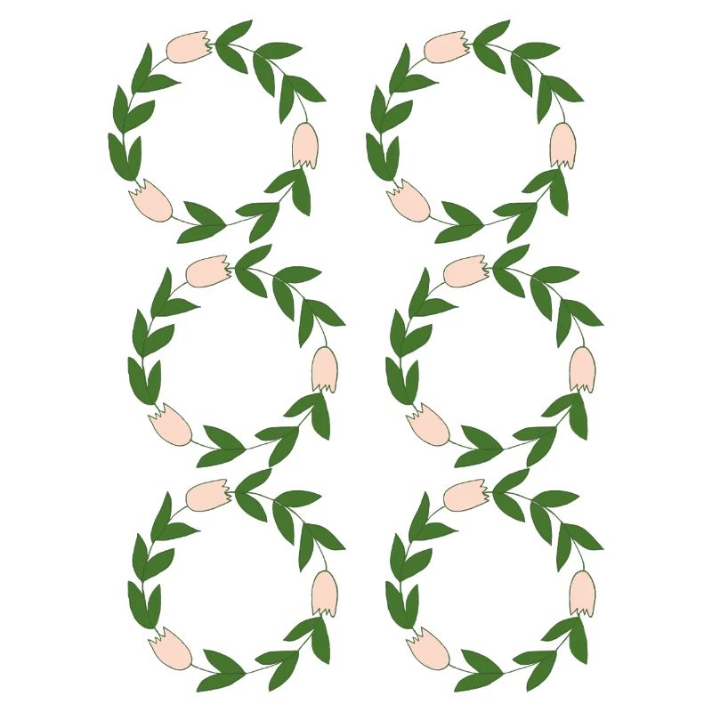 Floral pattern in grass shape