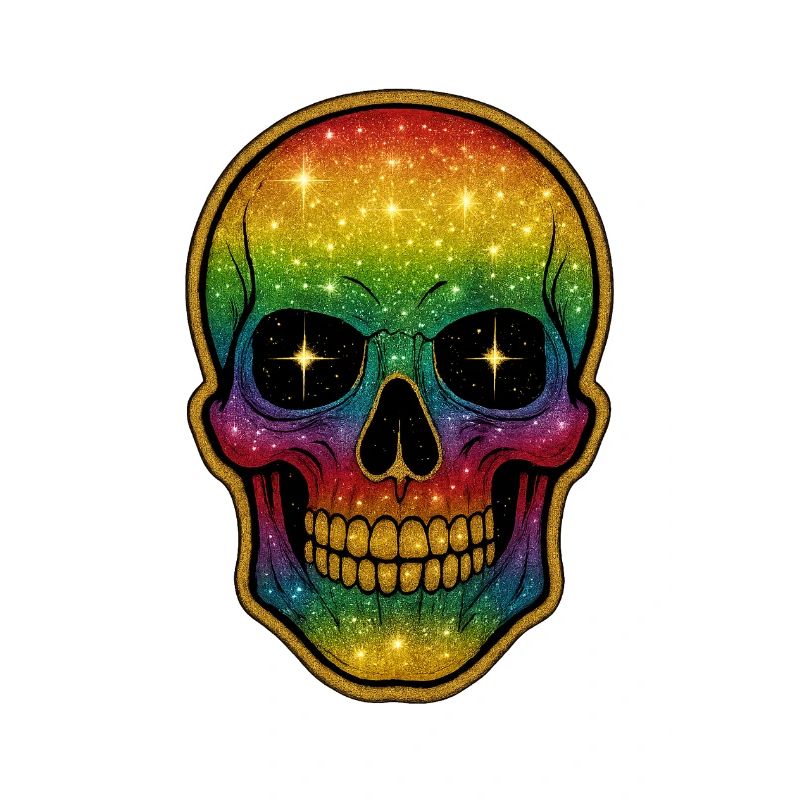 Galactic Rainbow Skull