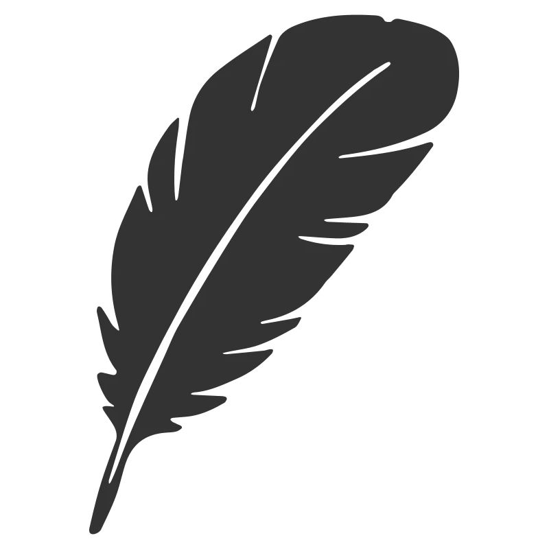 Conception élégante de silhouette de plume