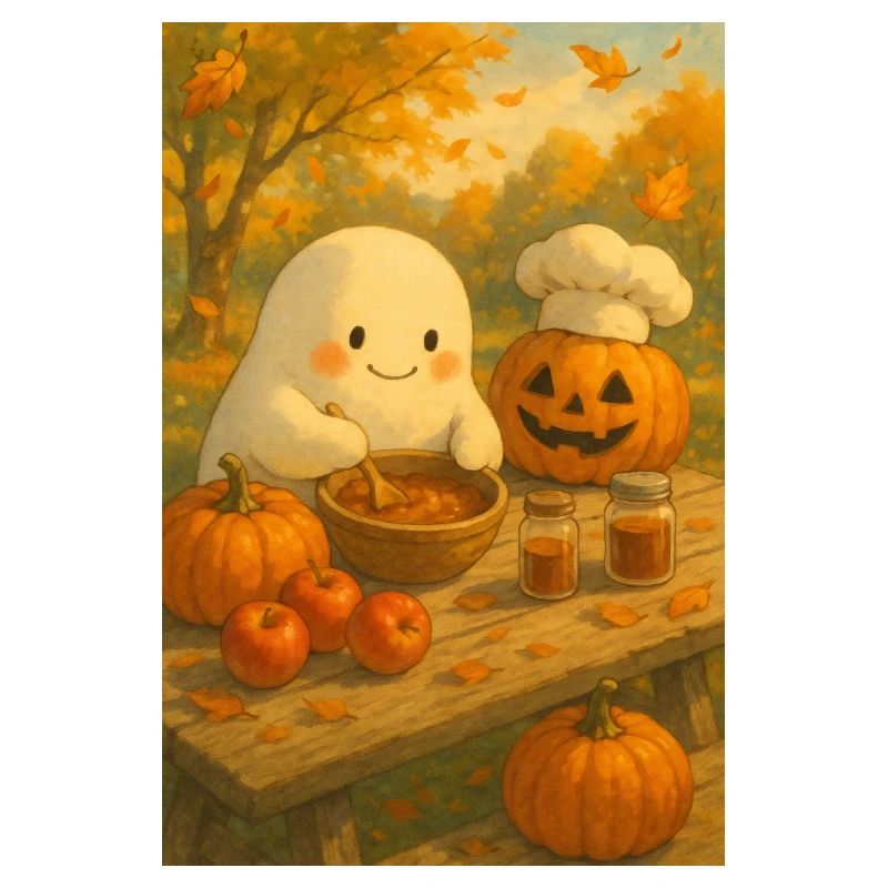 Halloween Geist am Kochen