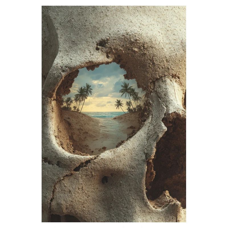 Tropical Island in Skull