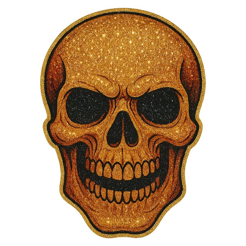 Glitzernder Goldschädel Schädel-Design