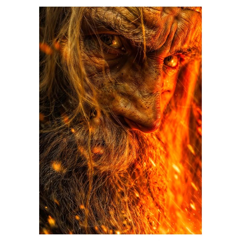 Fiery Ember Warrior Portrait