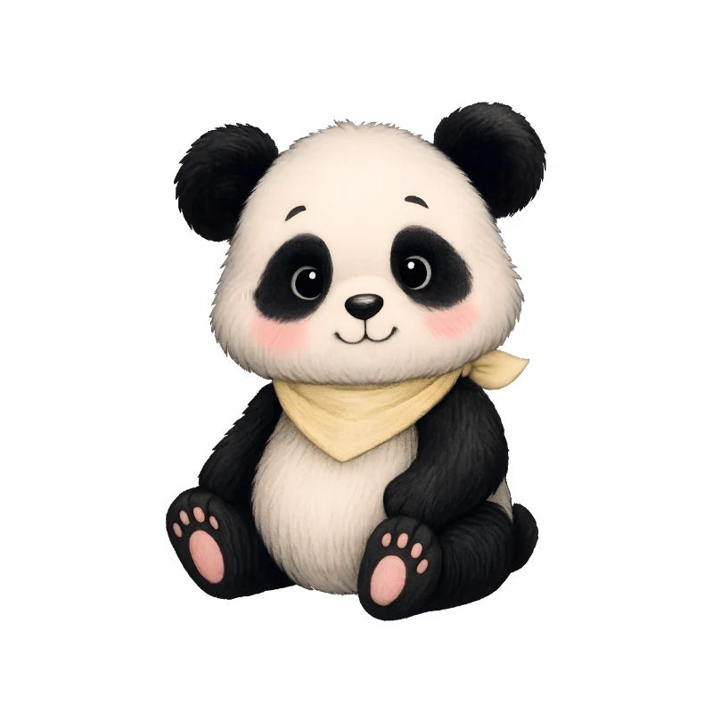 Kuschelpanda mit Halstuch