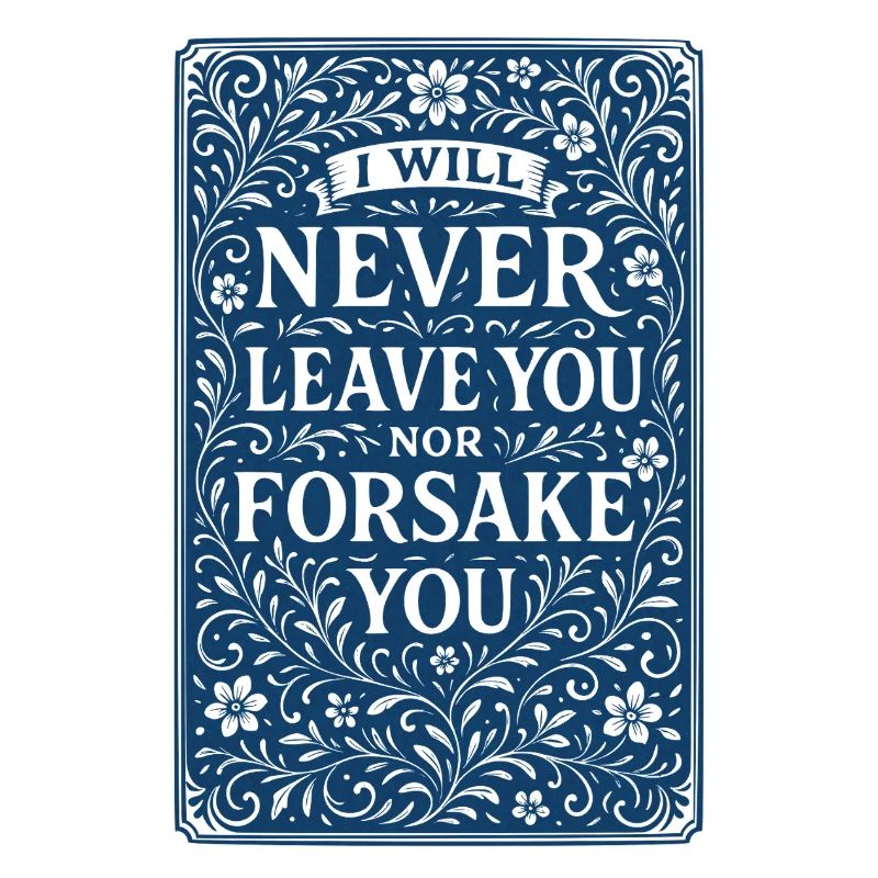 Ich werde dich niemals verlassen oder im Stich lassen