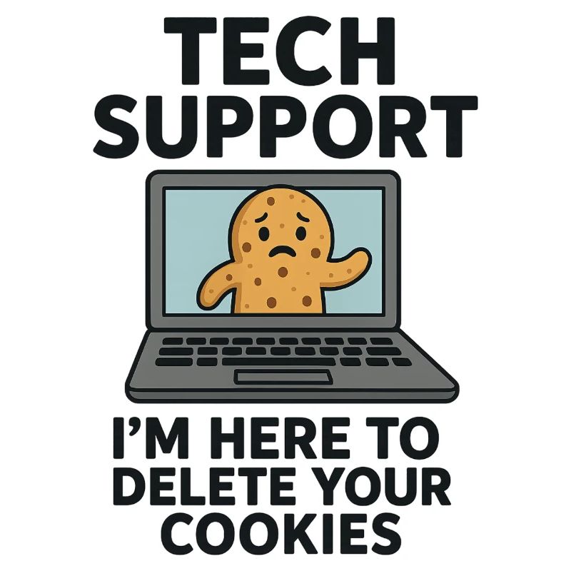 Tech Support I'm Here To Delete Your Cookies