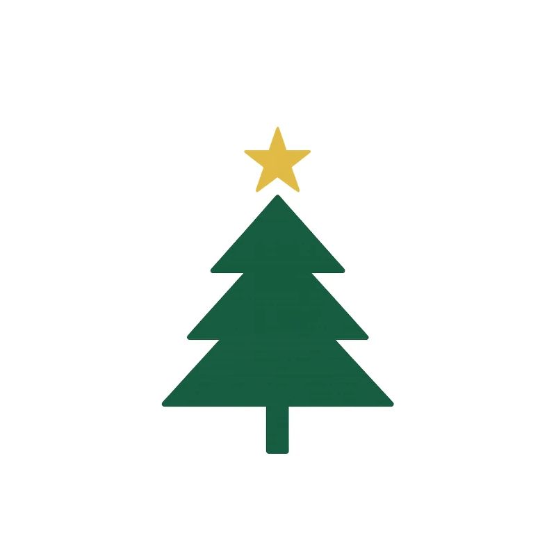 Minimal Christmas tree with star