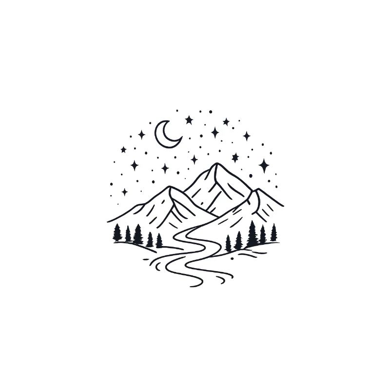 Night Mountains with Starry River