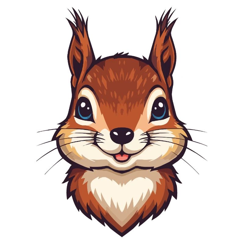 Cute Squirrel Head
