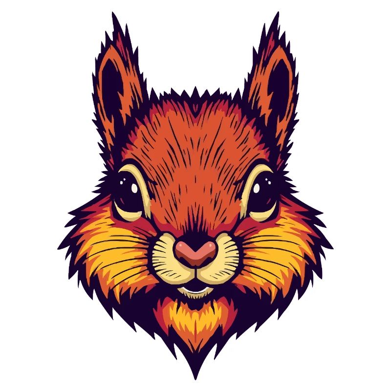 Leuchtend herbstliches Eichhörnchen 