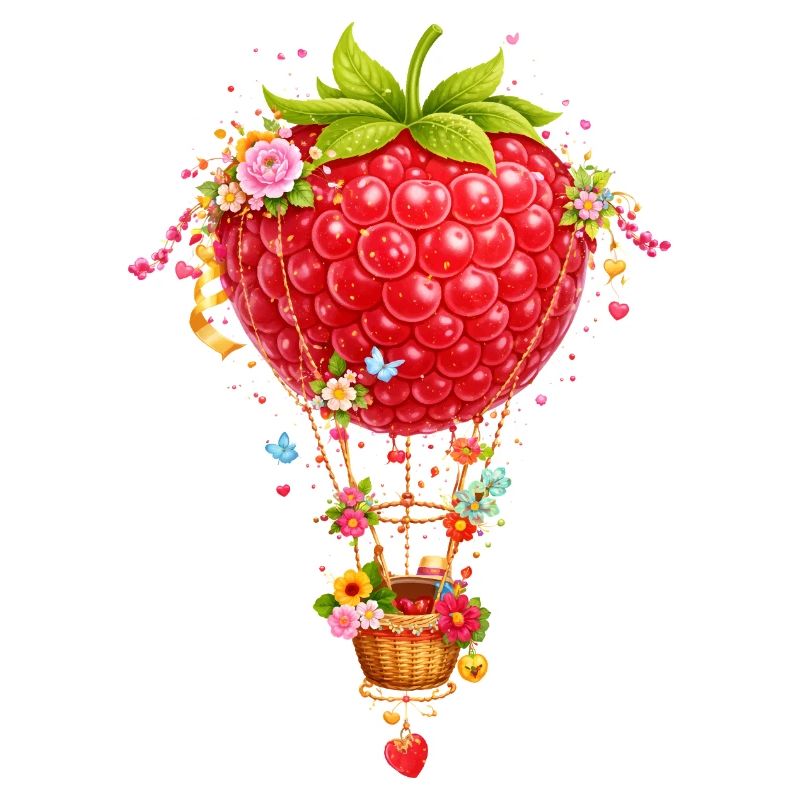Fantasy Raspberry Hot Air Balloon