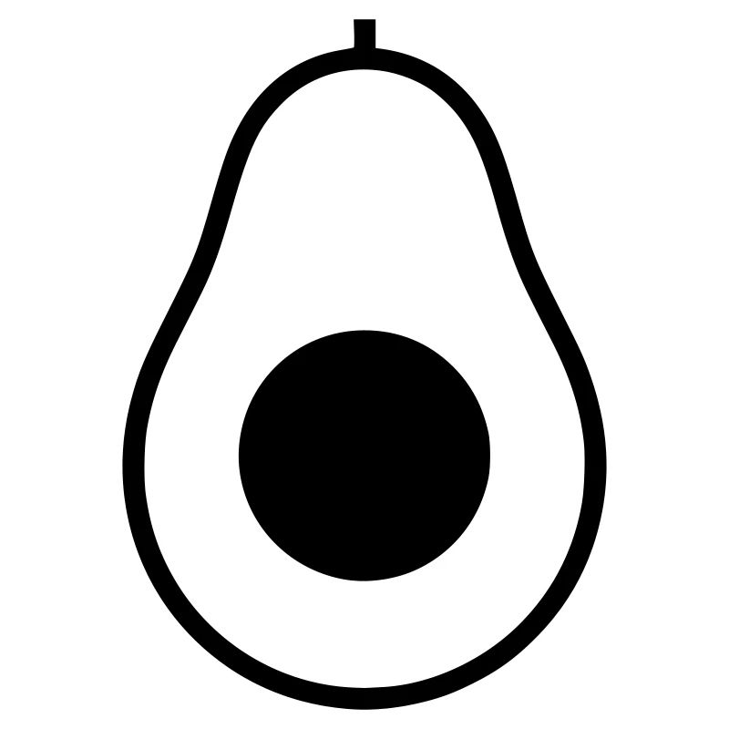 Avocado Half Pit, Icon