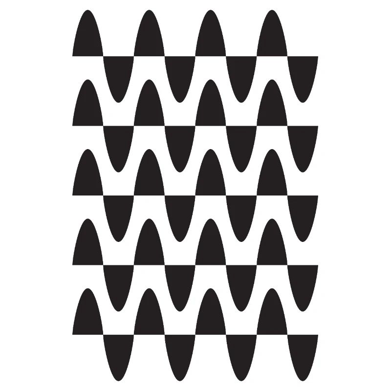 Midnight Wave Grid Pattern