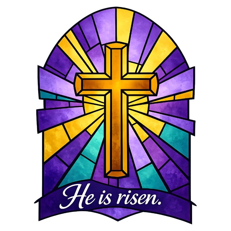 He is Risen Cross Easter