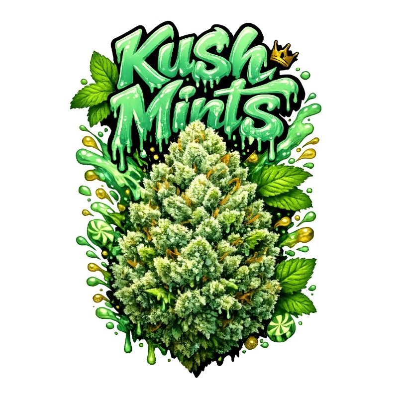 Imprimé de graffiti à la Menthe Kush Mints