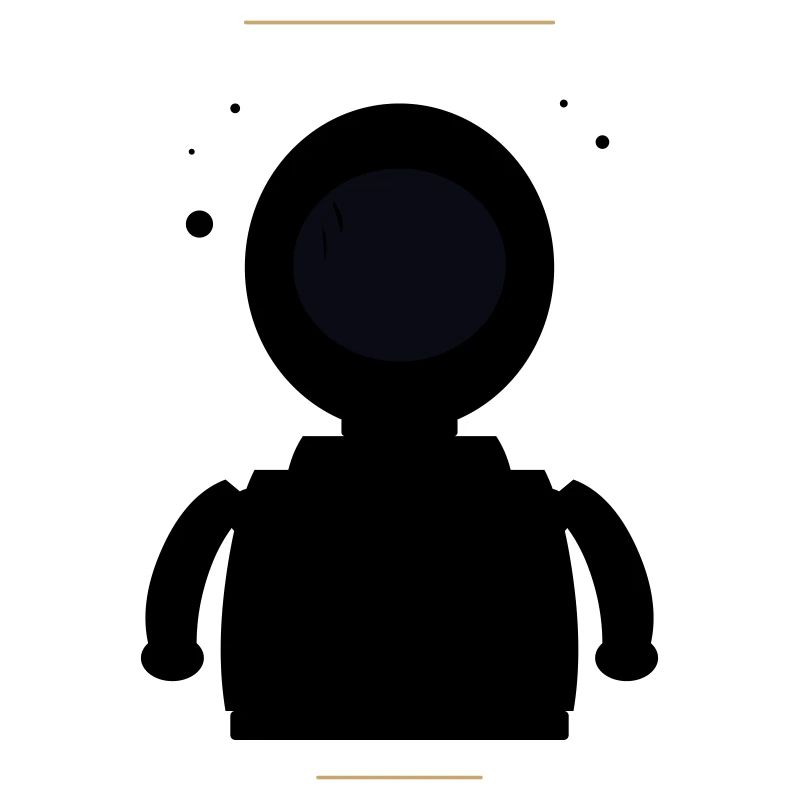 Minimalistischer Schwarzer Mond