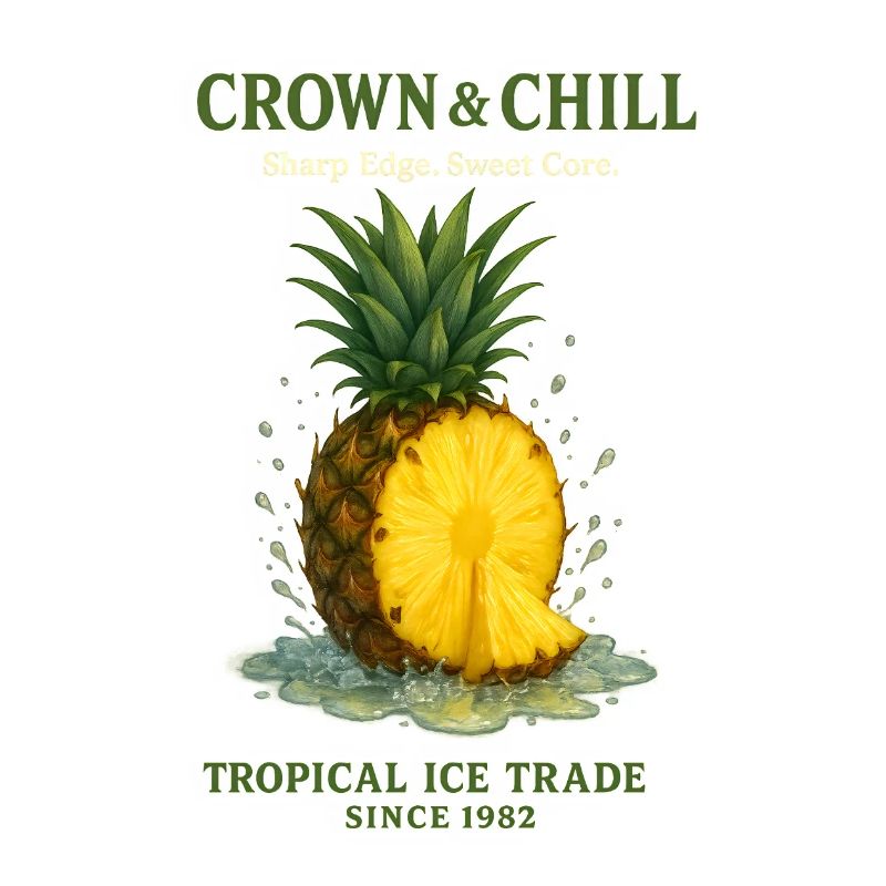 Crowns & Chill: Pineapple Tropical Print