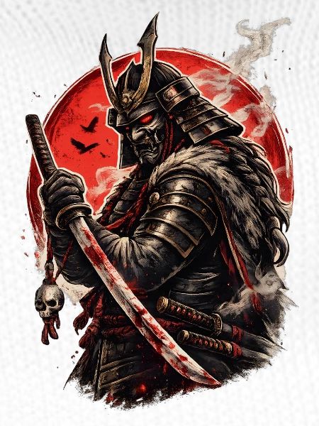 Blutmond-Samurai-Krieger