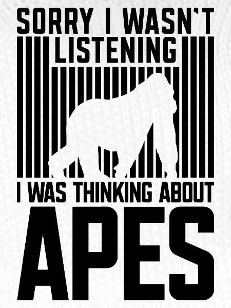 Affe Spruch Silhouette