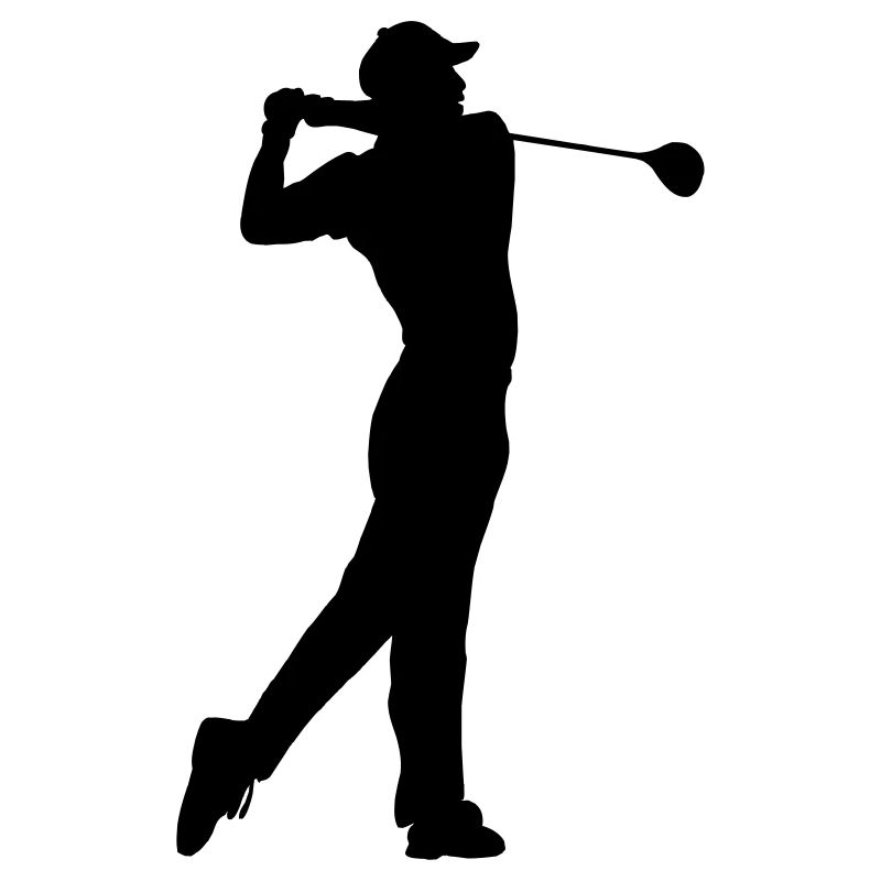 Golf player shadow image logo