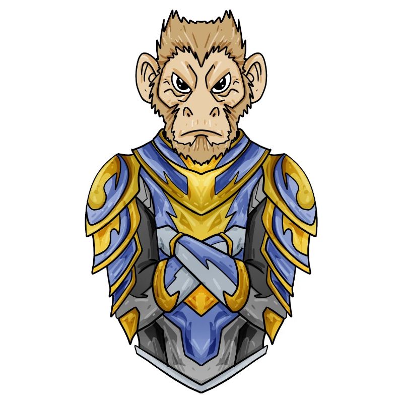 Knight Monkey with Armor Crusader