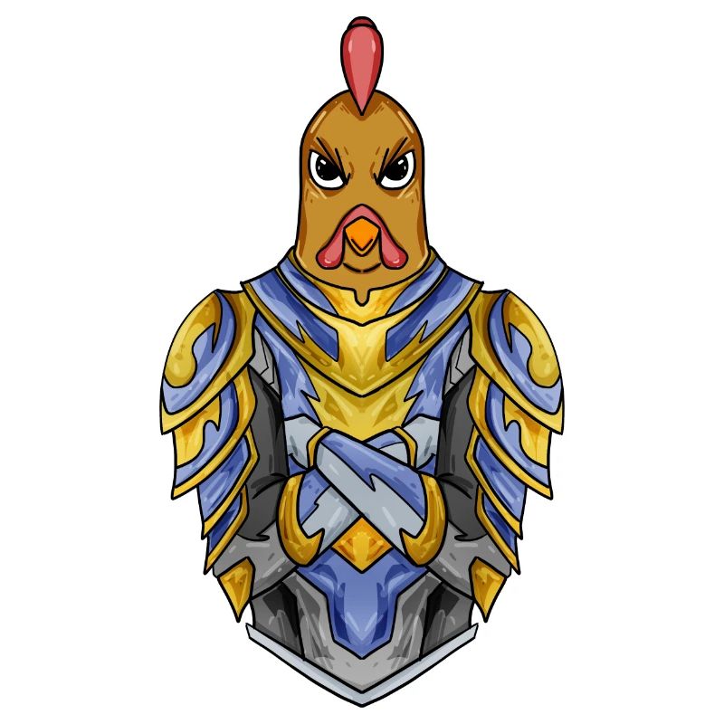 Knight Chicken with Armor Crusader