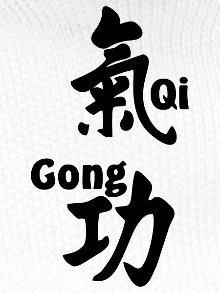 QI-Gong-Skript mit Text vertikal