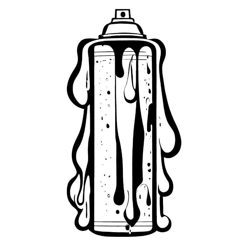 Comic Spray Can with Drops