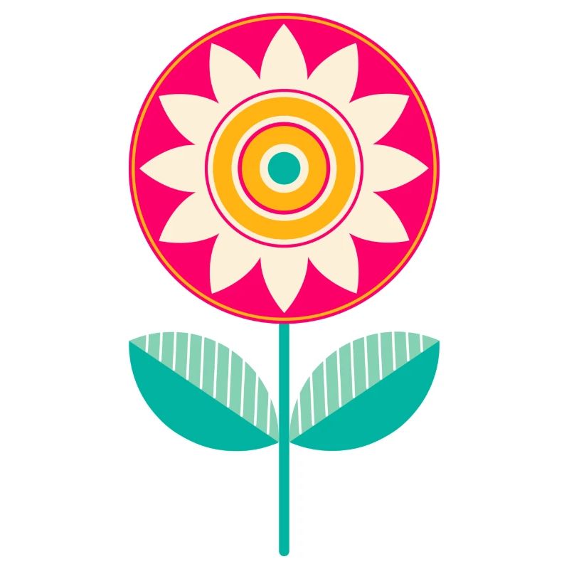 Fleur colorée mignonne