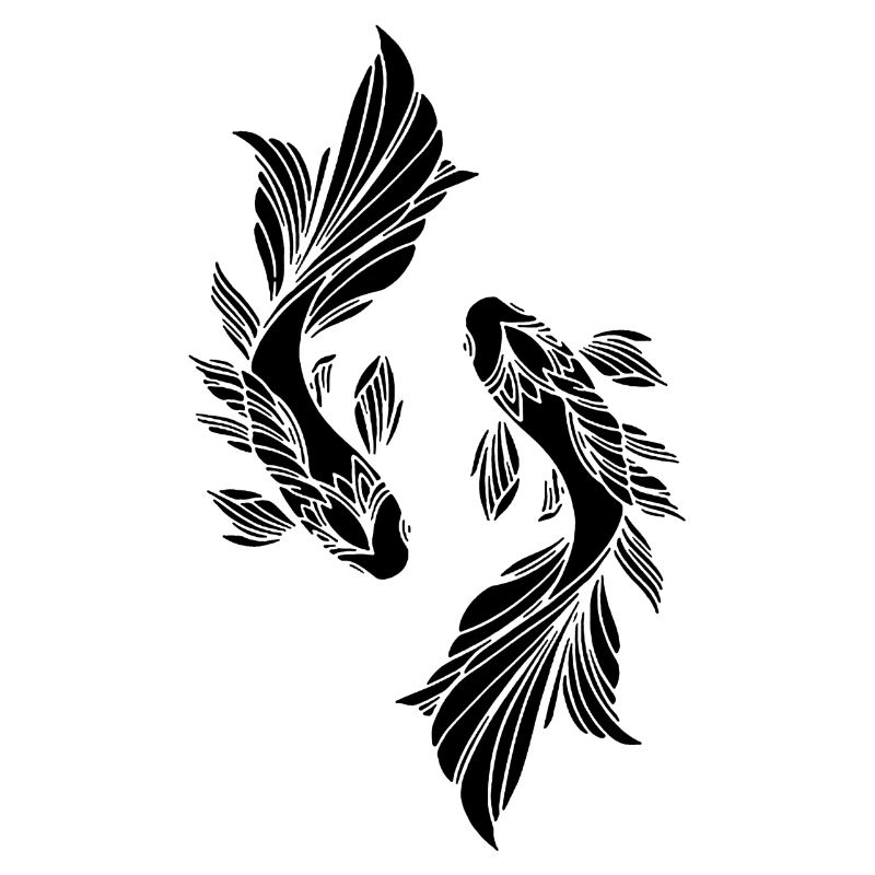 Two black fish
