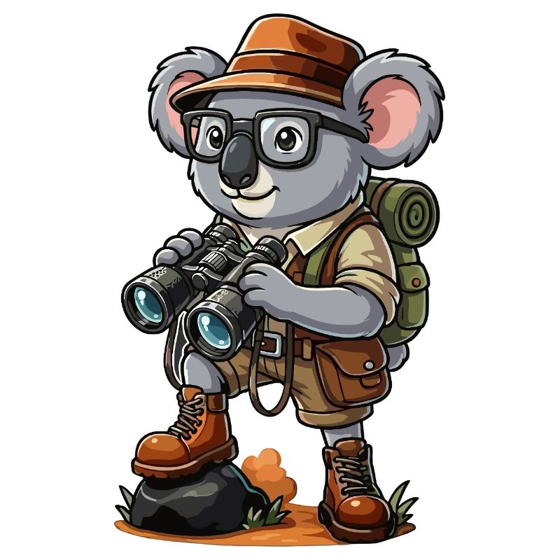 Drôle d’aventure de randonnée de camping Koala Explorer