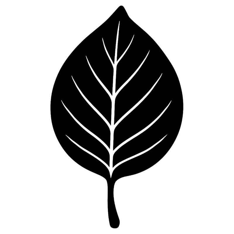 Black Leaf Line Style