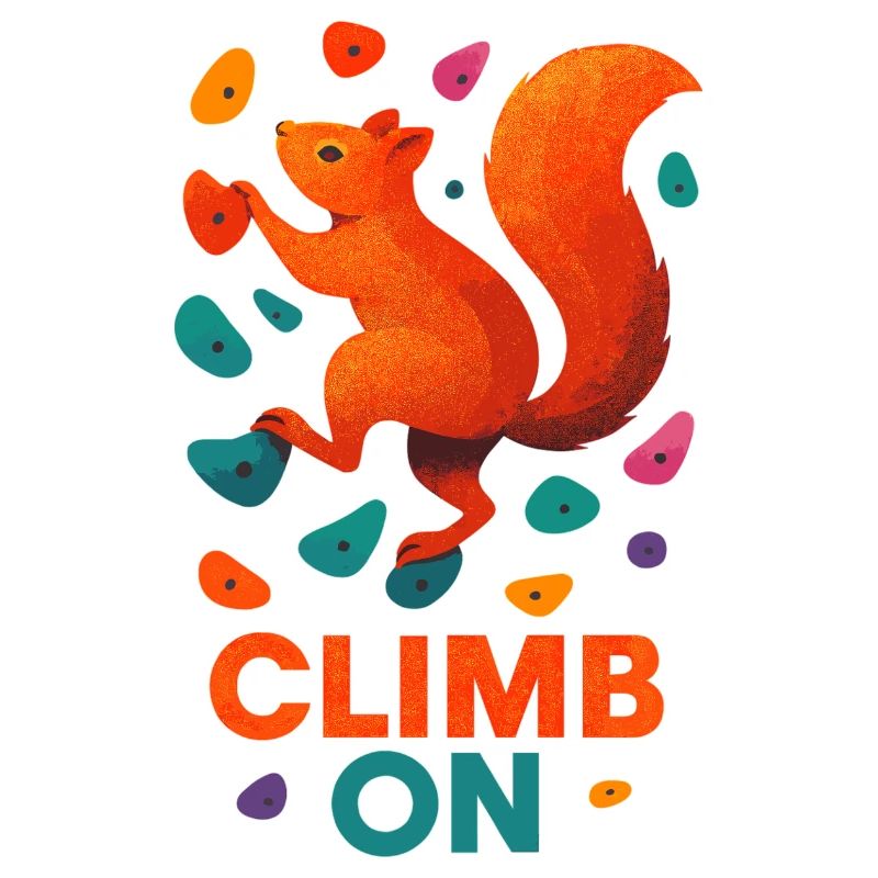 Bouldern Eichhörnchen Klettern Motivation Geschenk