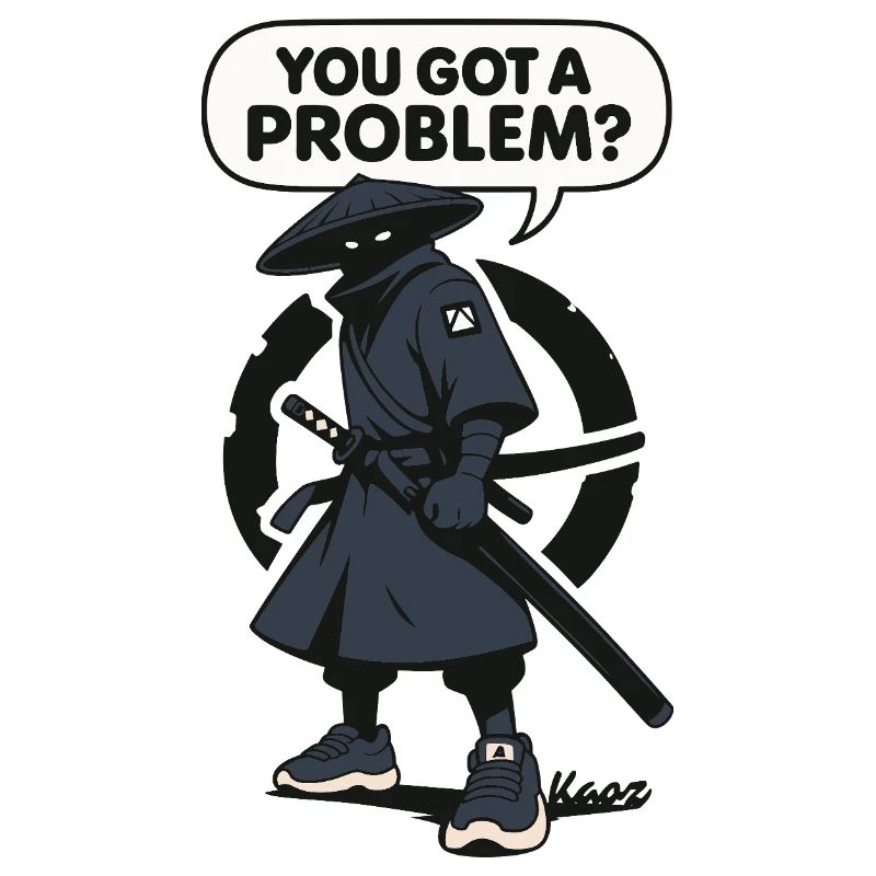 Shadow ninja with saying