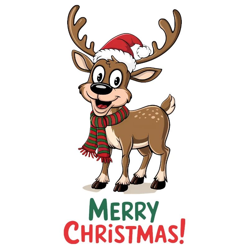 Pull de Noël en renne Drôle mignon mignon