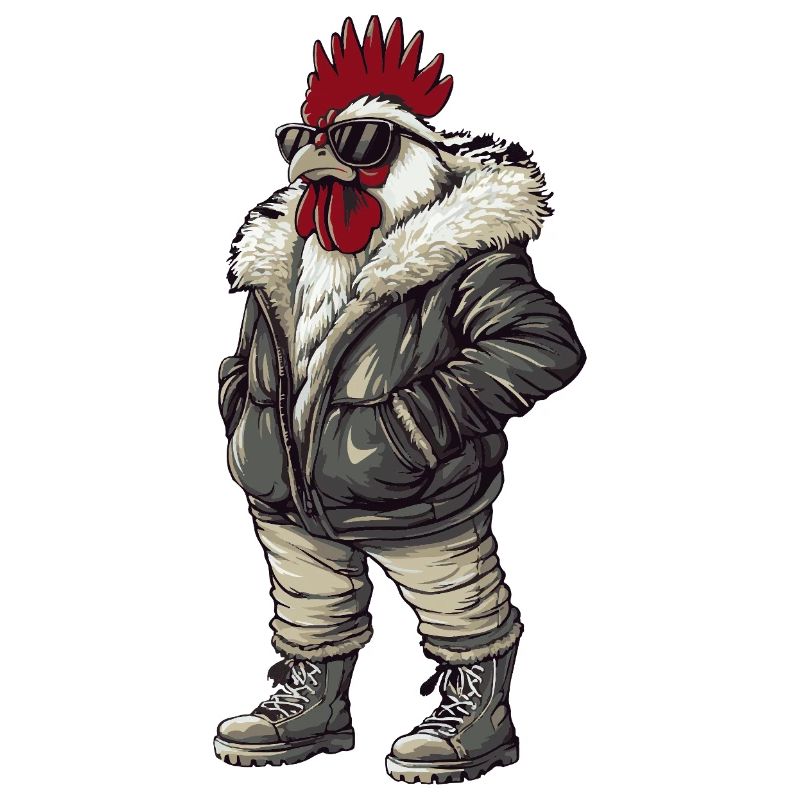 Rooster Cool Winter