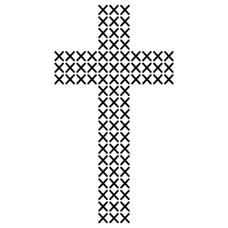 Motif de croix en point de croix