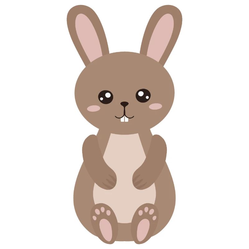 Charming Bunny Plush Illustration