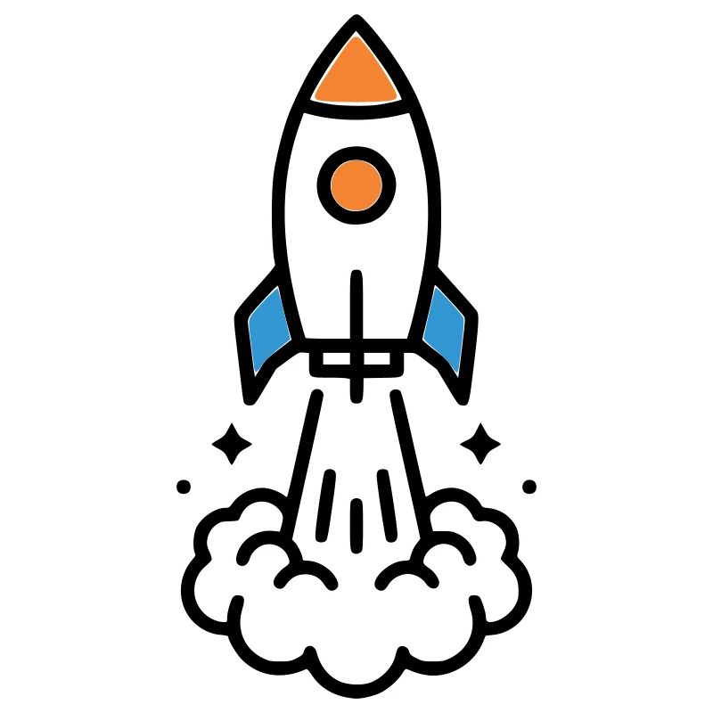 Comic spatial Rocket Launch