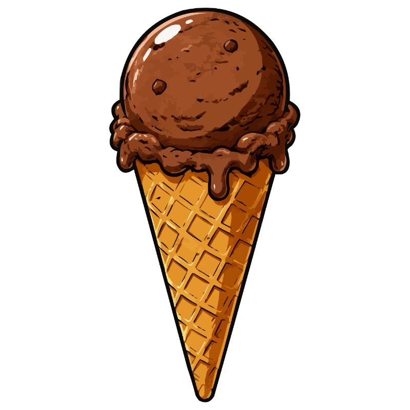Schokoladen Eis Kugel
