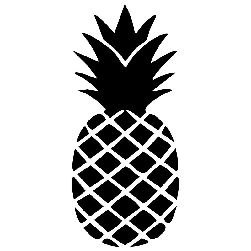 Pineapple Silhouette – Tropical Statement Design