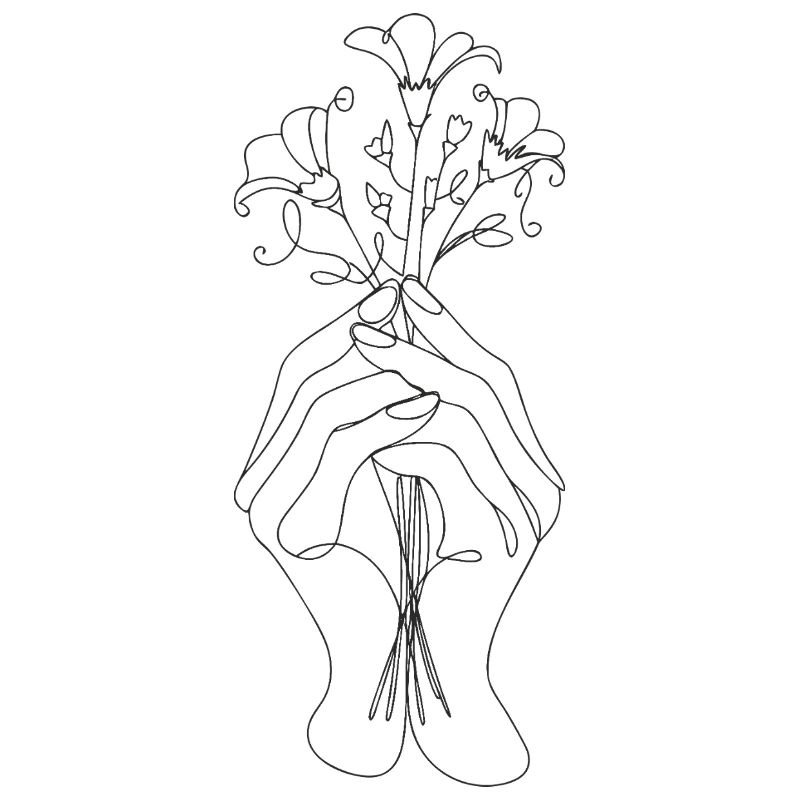 Hands Nurture Sprouting Bouquet