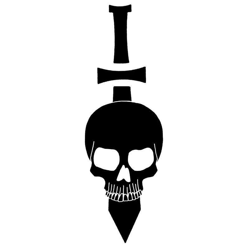 Crâne noir et épée