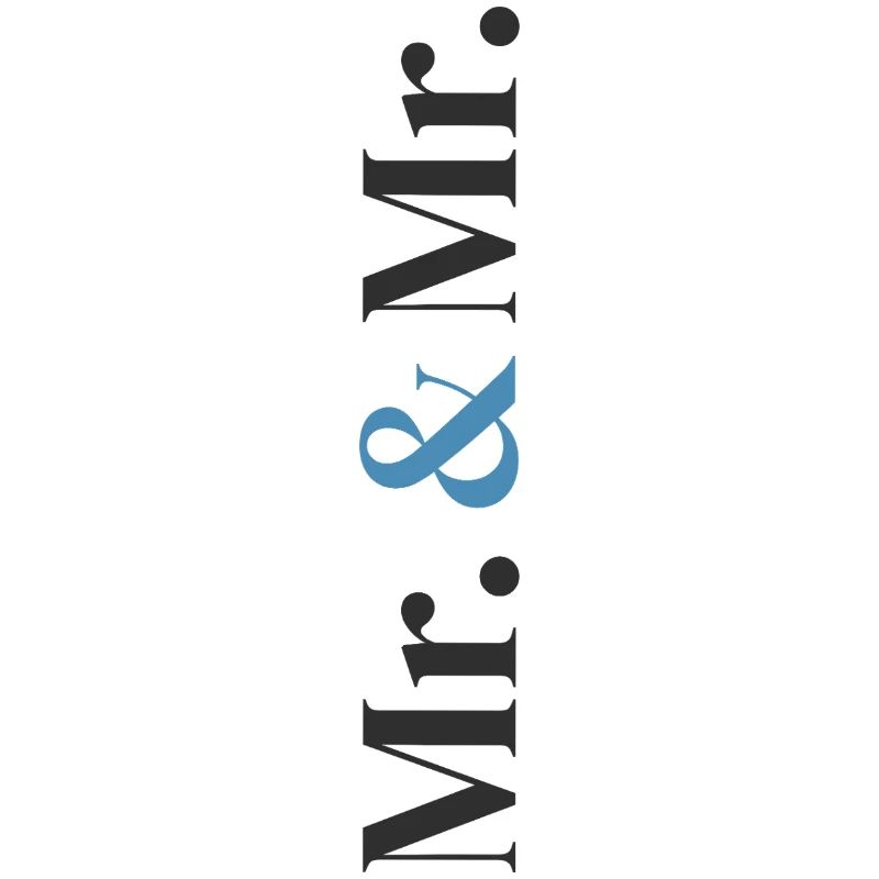 Mr. and Mr. Wedding Design in Vertical Type Stack 