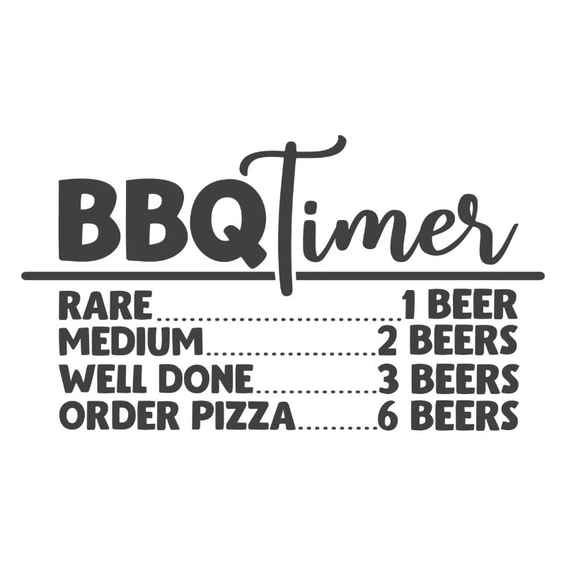 BBQ Timer Grill Saying Design