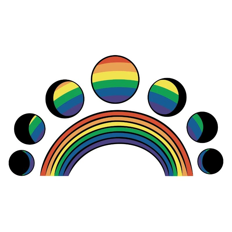LGBT Moon Phases Moons Rainbows