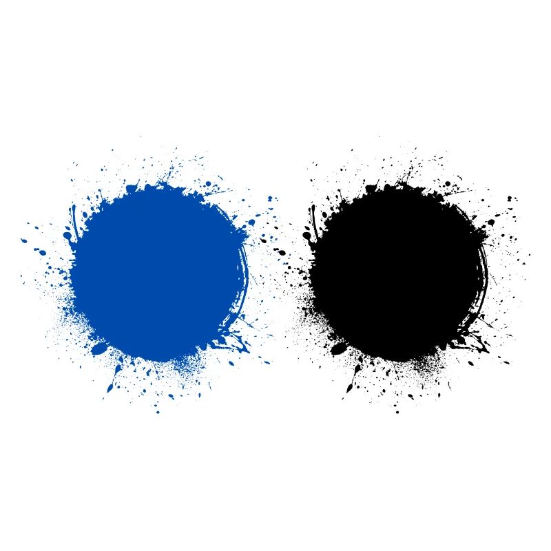Blue and Black