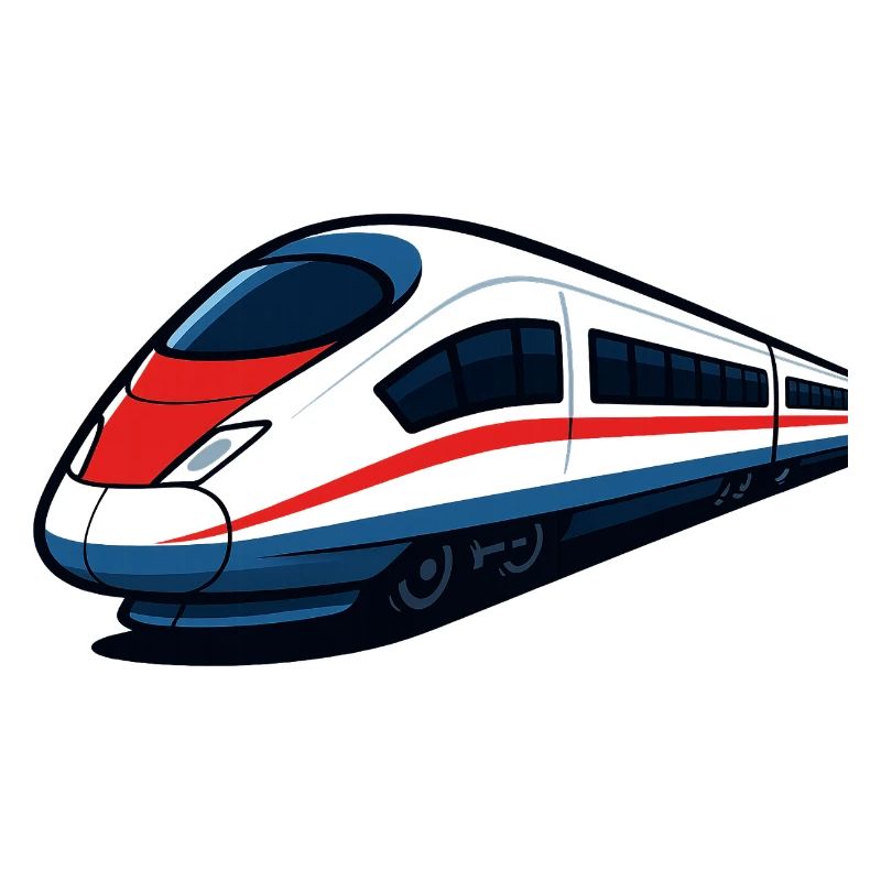 Neon lines high-speed train