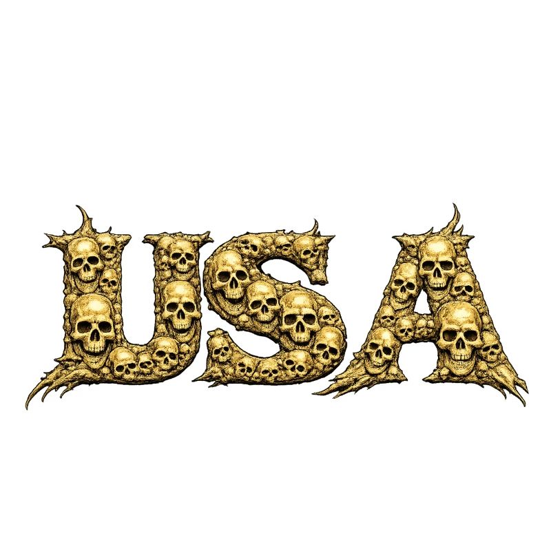 USA Schädelranke Gothic Logo